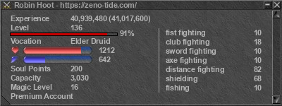 Signature for player Robin Hoot