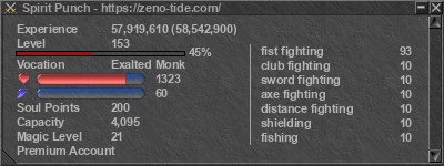 Signature for player Spirit Punch